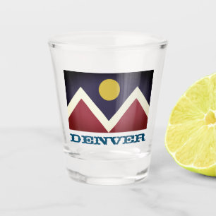Flagge von Denver, Colorado Schnapsglas