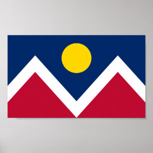 Flagge von Denver, Colorado, USA Poster