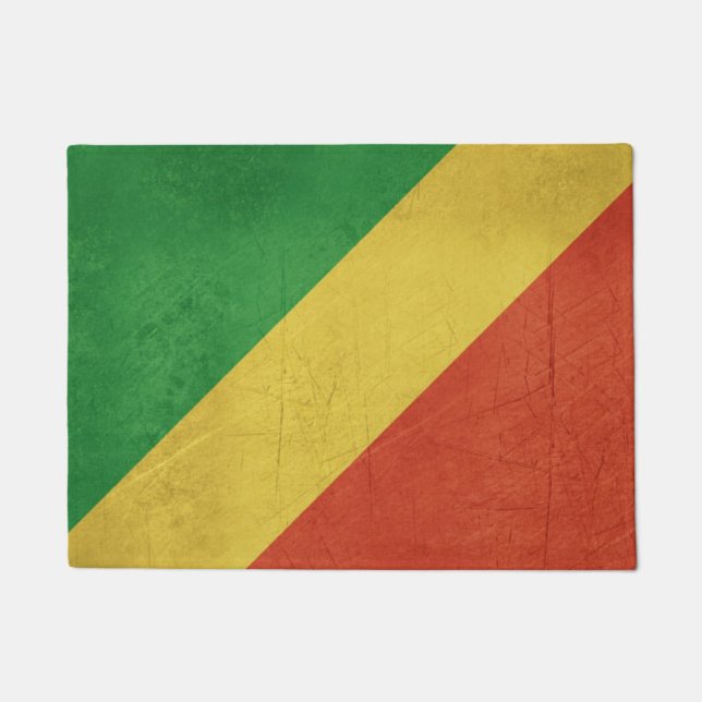 Flagge von der Republik Kongo Fußmatte (Vorderseite)