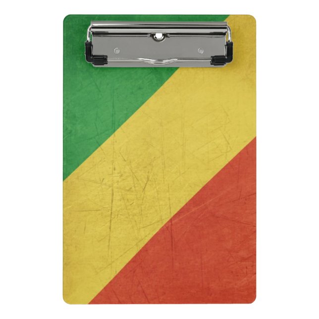 Flagge von der Republik Kongo Mini Klemmbrett (Vorderseite)