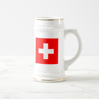 Flagge von der Schweiz Bierglas