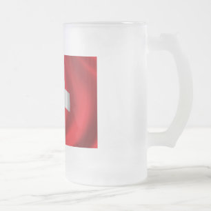 Flagge von der Schweiz Mattglas Bierglas