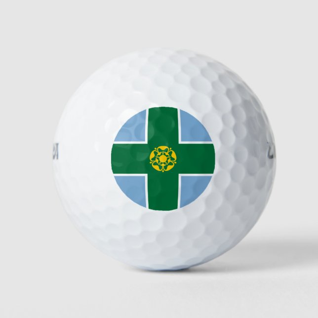 Flagge von Derbyshire Golfball (Vorderseite)