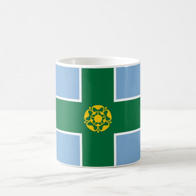 Flagge von Derbyshire (Landkreis von England, UK) Kaffeetasse (Mittel)