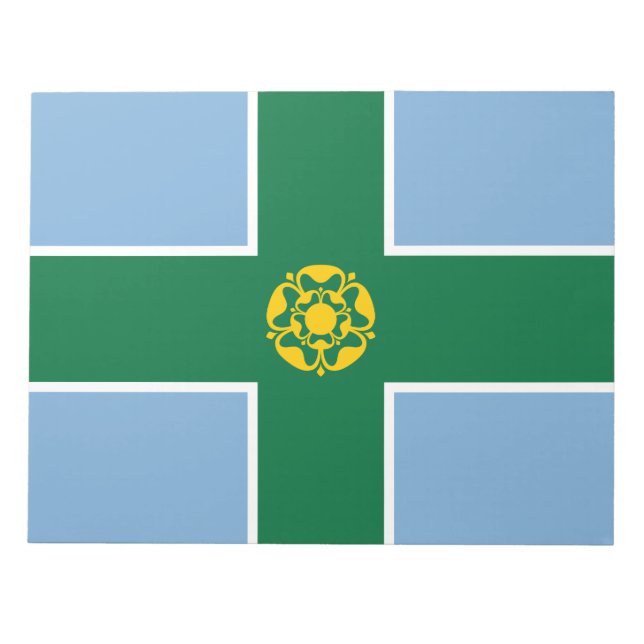 Flagge von Derbyshire (Landkreis von England, UK) Notizblock (Vorderseite)