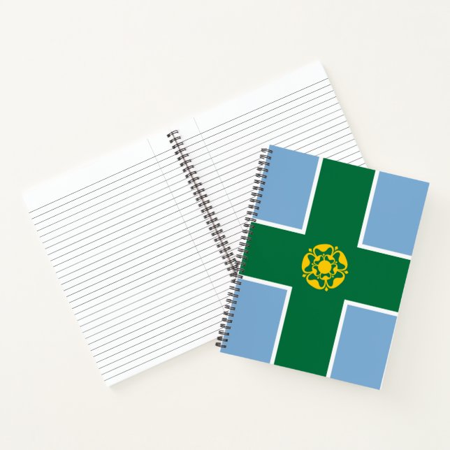 Flagge von Derbyshire (Landkreis von England, UK) Notizbuch (Innenseite)