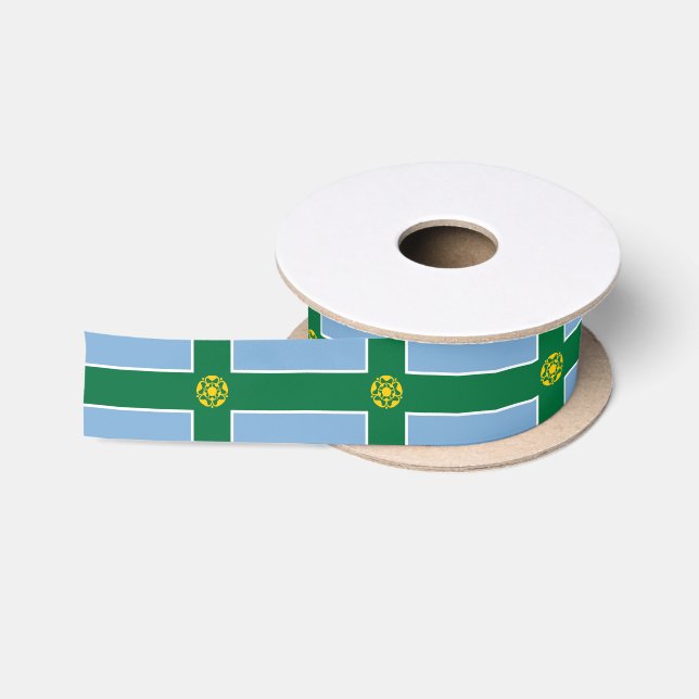 Flagge von Derbyshire Satin Ribbon Satinband (Spule)