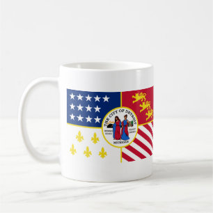Flagge von Detroit, Michigan Kaffeetasse