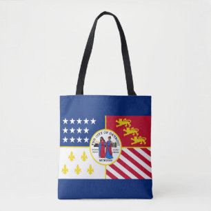 Flagge von Detroit, Michigan Tote Tag Tasche