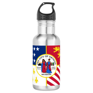 Flagge von Detroit, Wasserflasche von Michigan