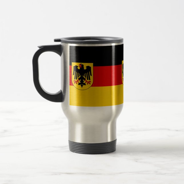 Flagge von Deutschland - Bundesdienstflagge Reisebecher (Links)