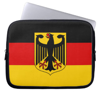 Flagge von Deutschland mit Wappen Laptopschutzhülle