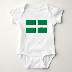 Flagge von Devon (Landkreis des Vereinigten Königr Baby Strampler