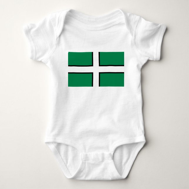 Flagge von Devon (Landkreis des Vereinigten Königr Baby Strampler (Vorderseite)