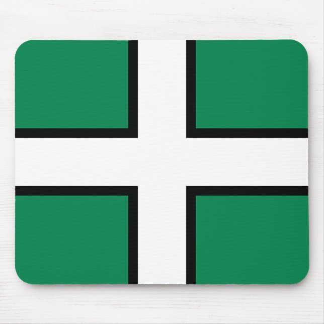 Flagge von Devon (Landkreis des Vereinigten Königr Mousepad (Vorne)