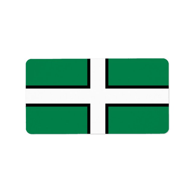 Flagge von Devon Landkreis, England Labels Adressaufkleber (Vorne)