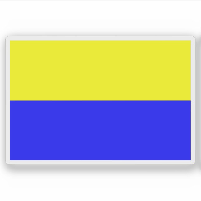 Flagge von Diekirch, Luxemburg Aufkleber (Vorderseite)