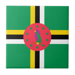 Flagge von Dominica Fliese