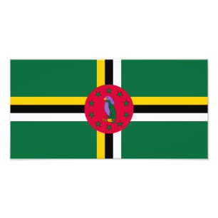 Flagge von Dominica Fotodruck