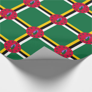 Flagge von Dominica Geschenkpapier