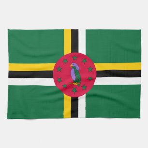 Flagge von Dominica Geschirrtuch