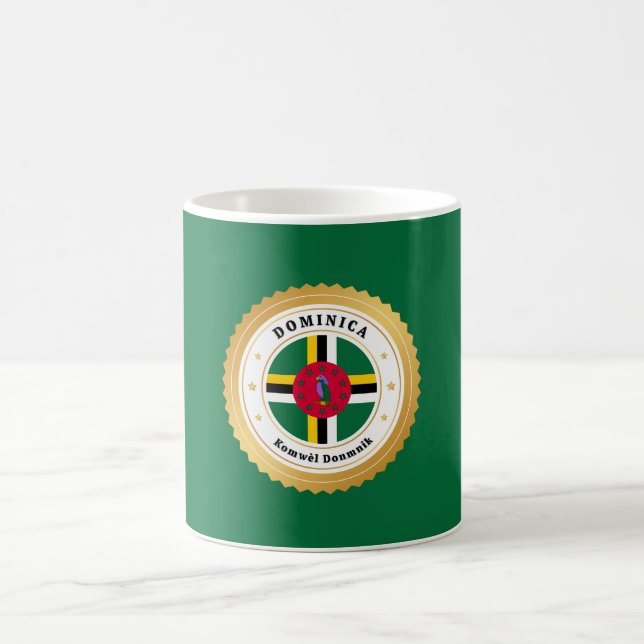 Flagge von Dominica Kaffeetasse (Mittel)