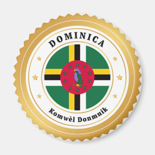 Flagge von Dominica Magnet