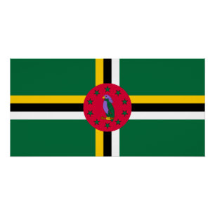 Flagge von Dominica Poster