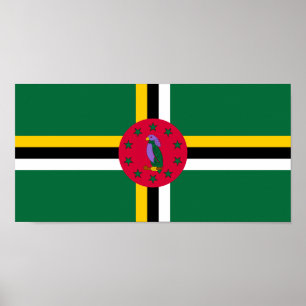 Flagge von Dominica Poster