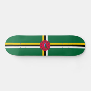 Flagge von Dominica Skateboard
