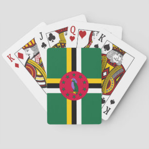 Flagge von Dominica Spielkarten