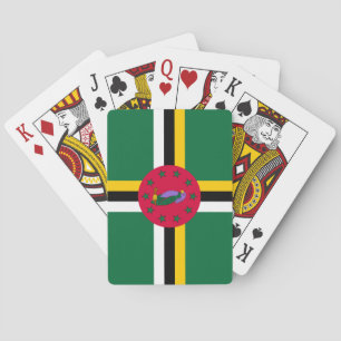 Flagge von Dominica Spielkarten