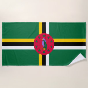 Flagge von Dominica Strandtuch