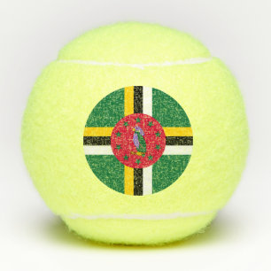Flagge von Dominica Tennisbälle