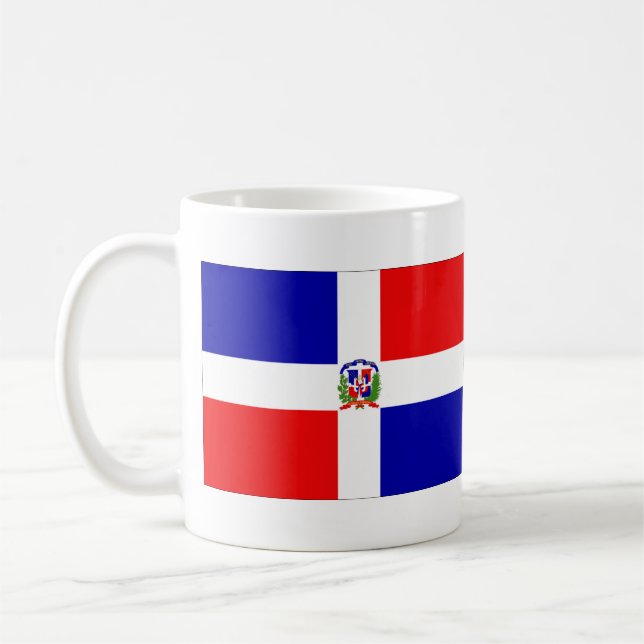 Flagge von Dominikanischer Republik Kaffeetasse (Links)