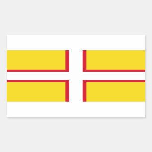 Flagge von Dorset Rechteckiger Aufkleber