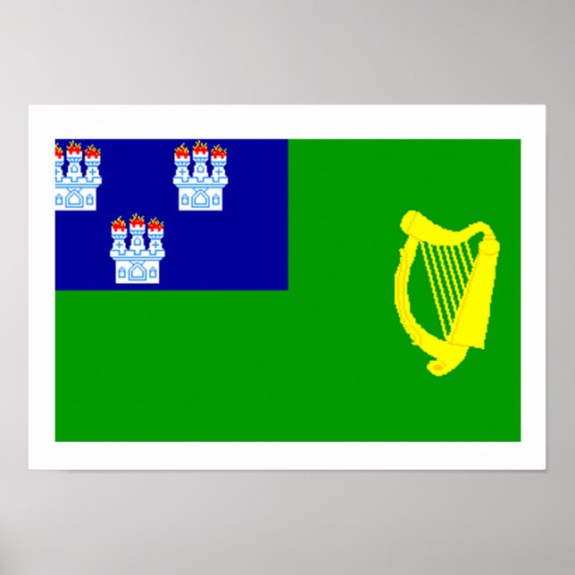 Flagge von Dublin Poster (Vorne)