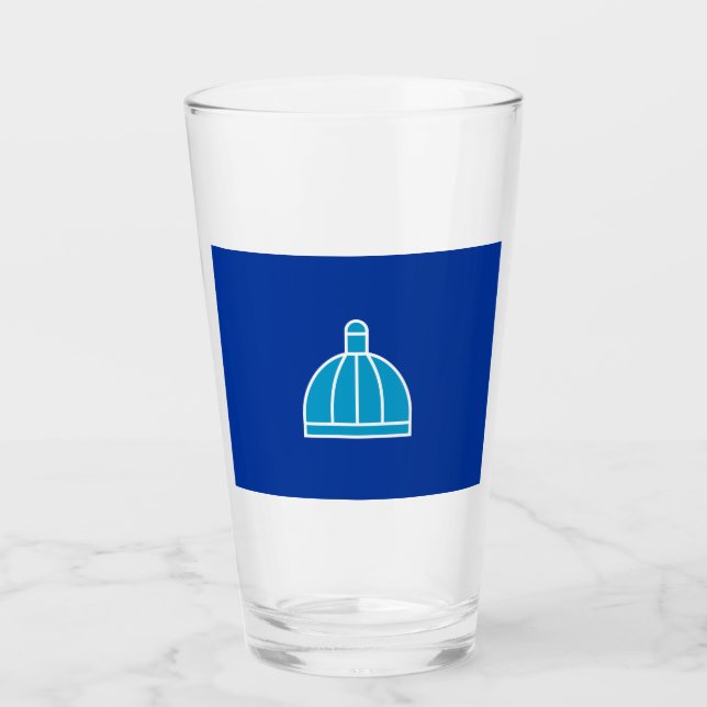 Flagge von Durban (Südafrika) Glas (Vorderseite)