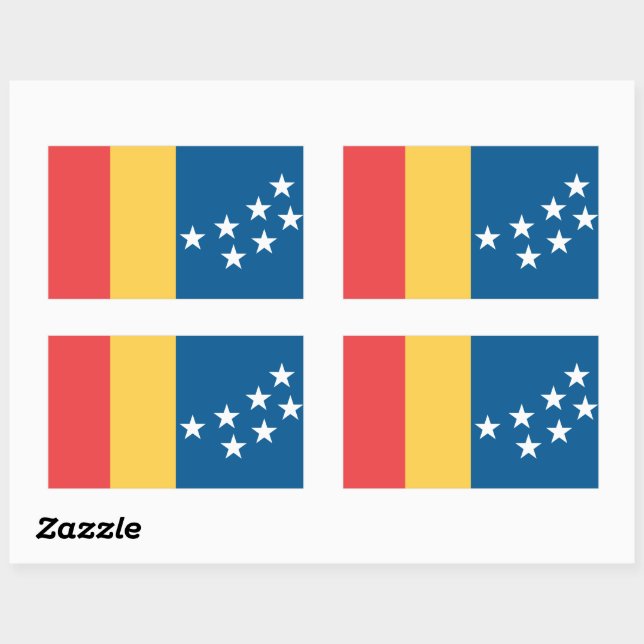 Flagge von Durham, North Carolina Rechteckiger Aufkleber (Blatt)