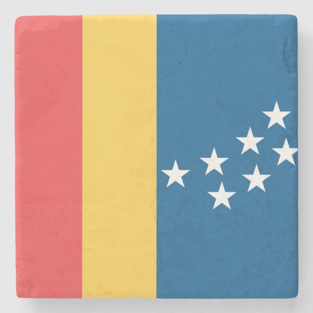 Flagge von Durham (North Carolina, USA) Steinuntersetzer (Vorderseite)