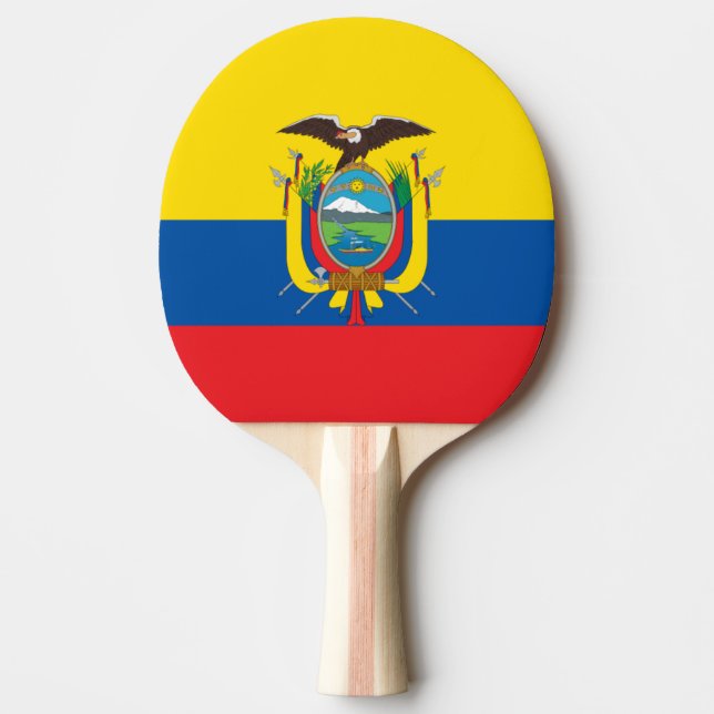 Flagge von Ecuador Ping Pong Paddle Tischtennis Schläger (Vorderseite)