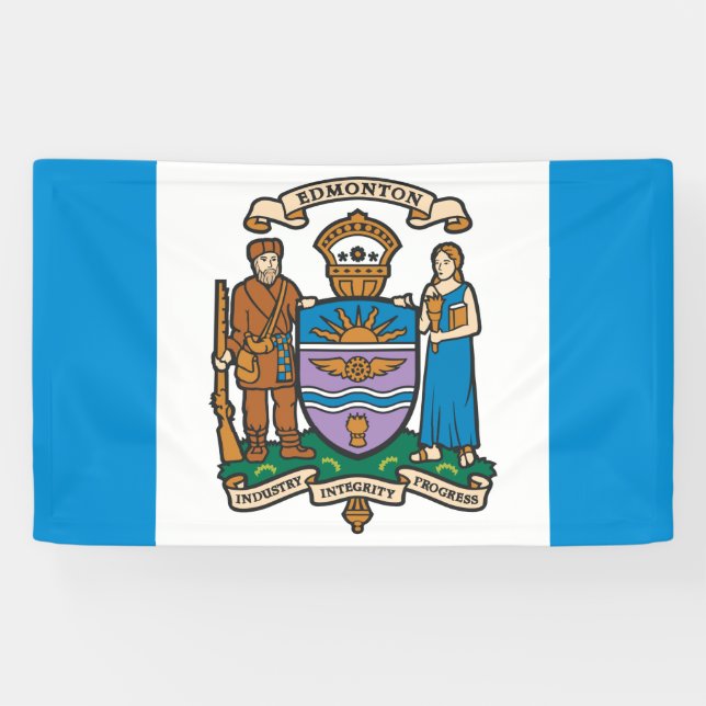 Flagge von Edmonton (Alberta, Kanada) Banner (Horizontal)