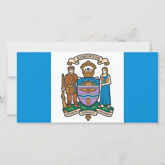 Flagge von Edmonton (Alberta, Kanada) Karte (Vorderseite)