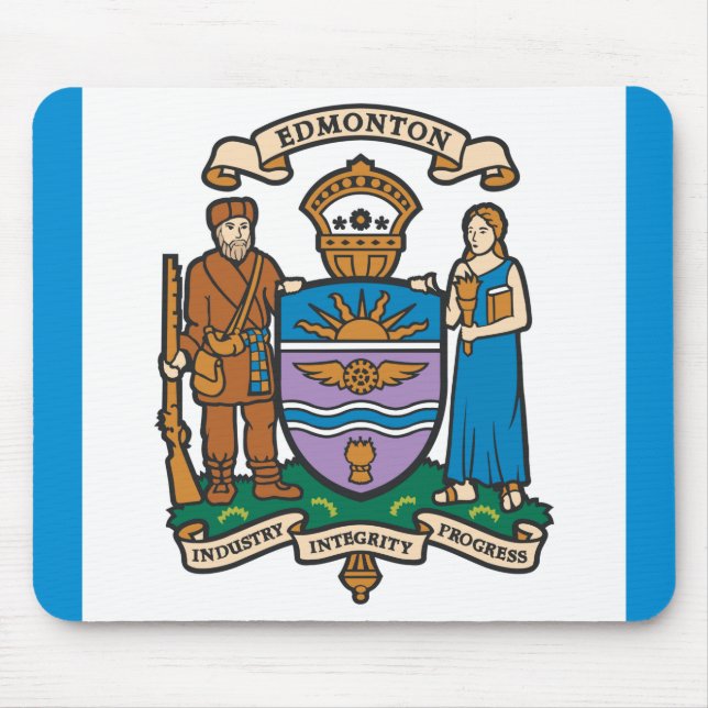 Flagge von Edmonton (Alberta, Kanada) Mousepad (Vorne)
