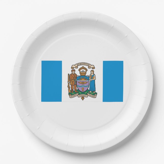 Flagge von Edmonton (Alberta, Kanada) Pappteller (Vorderseite)