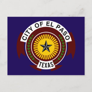 Flagge von El Paso Postkarte