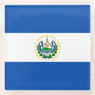 Flagge von El Salvador Glasuntersetzer