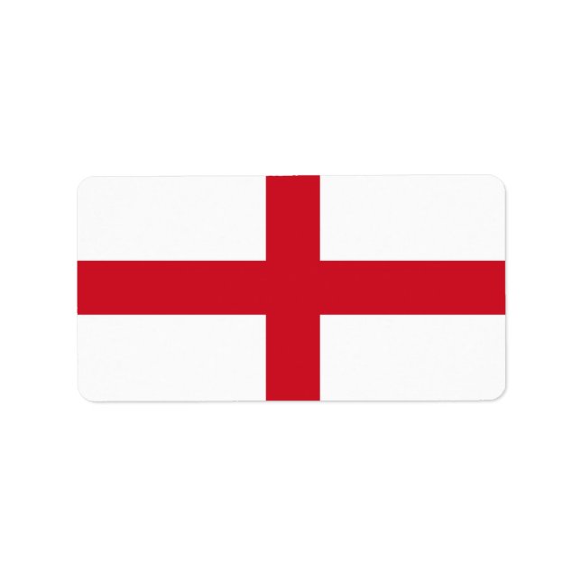 Flagge von England Adressaufkleber (Vorne)