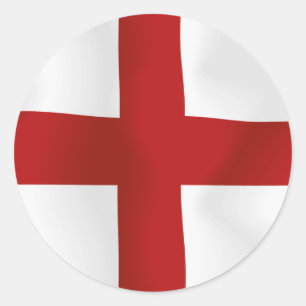 Flagge von England Runder Aufkleber