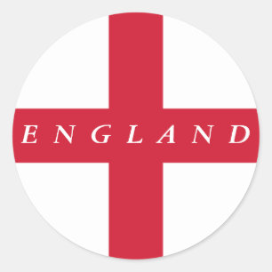 Flagge von England Runder Aufkleber